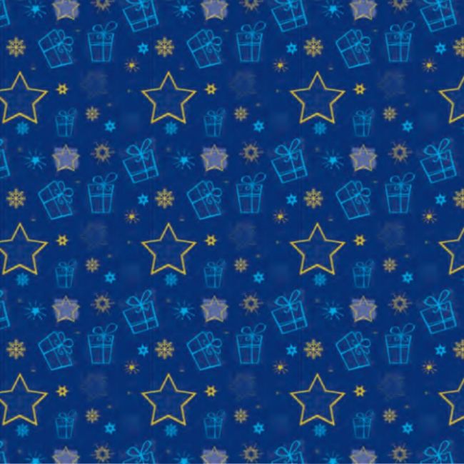 Papel de Presente 50 x 60cm Presente / Estrela Azul VMP
