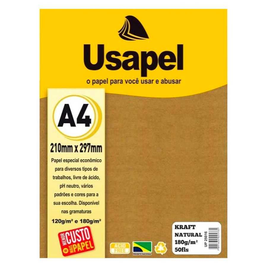 Papel Kraft A4 297 x 210 mm 120gr 50 hojas Compras Click - 06PAPK120A4-50