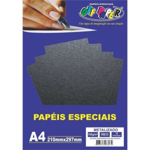 Papel Metalizado A4 150g c/15 Folhas Off Paper