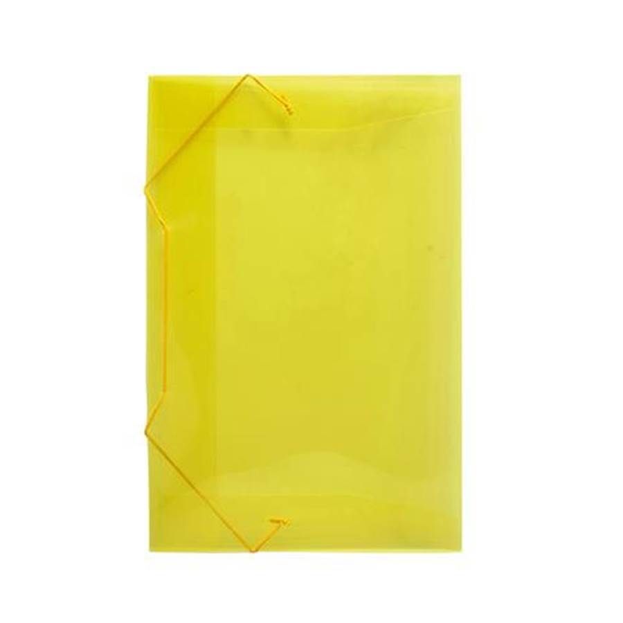 Pasta Aba Elástico Plástica 1/2 Ofício (Mini) 20mm Soft Amarela Polibras 160006