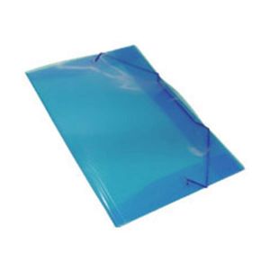 Pasta Aba Elástico Plástica 1/2 Ofício (Mini) 20mm Soft Azul Polibras 160009