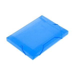 Pasta Aba Elástico Plástica Ofício 55mm Azul Soft Polibras 160709
