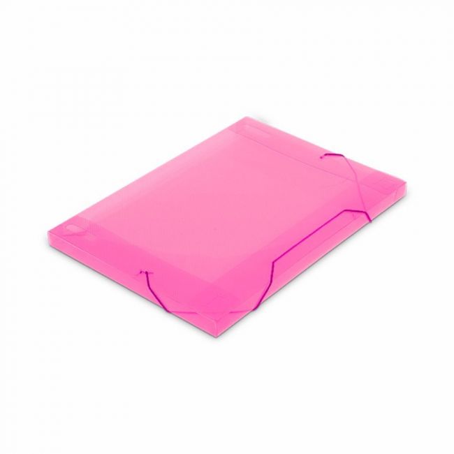 Pasta Aba Elástico Plástica Ofício 18mm Rosa Soft Polibras 160310
