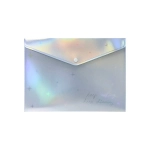 Pasta Plástica Envelope c/ Botão A5 Holografica Polibras