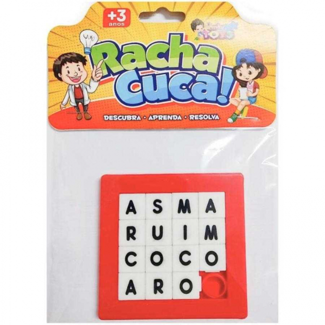 Brinquedo Pedagógico Racha Cuca Letras Unid Mini Toys