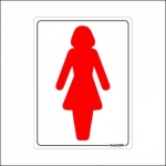 Placa de Sinalização Plástica Plascony 15 x 20cm - Feminino