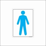 Placa de Sinalização Plástica Plascony 15 x 20cm - Masculino