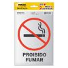 Adesivo Sinalização Pimaco 14 x 19cm Proibido Fumar c/2 Unid 