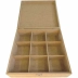 Porta Bijuteria Dobradiça e Fecho MDF 6mm com 09 Divisórias 24 x 24 x 7,5 cm