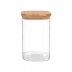 Pote de Vidro Hermético Quadrado 220ml Tampa de Bambu Cazamix 321.519.100