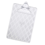 Prancheta Acrílica 1/2 Ofício Prendedor Metal Cristal Waleu 