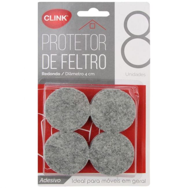 Protetor em Feltro Redondo 4cm pct c/8 Unid Clink CK4017