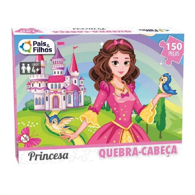Quebra Cabeça Cartonado 150 Peças Princesas Pais e Filhos 2863