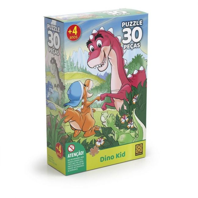 Quebra Cabeça Cartonado 30 Peças Dino Kids Grow 3922
