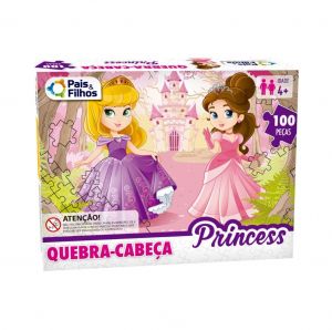 Quebra Cabeça Cartonado 100 Peças Princess Pais e Filhos 7261