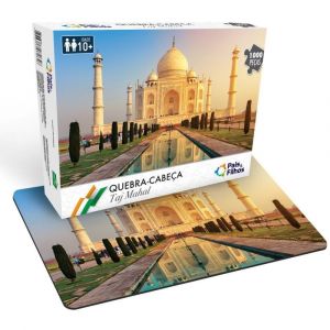 Quebra Cabeça Cartonado 1000 Peças Taj Mahal Pais e Filhos 7267