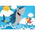 Quebra Cabeça Cartonado 24 Peças Tubarão Pais e Filhos 0998