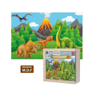 Jogo 4 Quebra Cabeça Dinossauros Infantil C/ 12 Peças - Decoraset.com