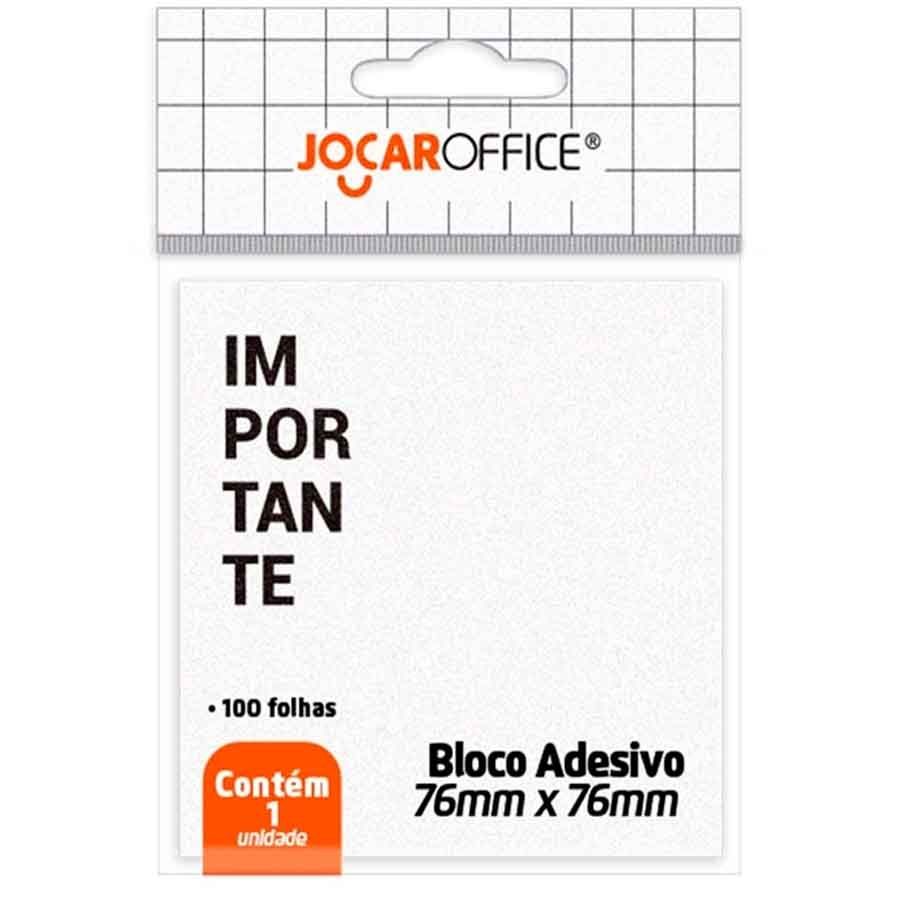 Recado Adesivo 76 x 76mm Jocar Office Importante Branco c/100 Fls 91140