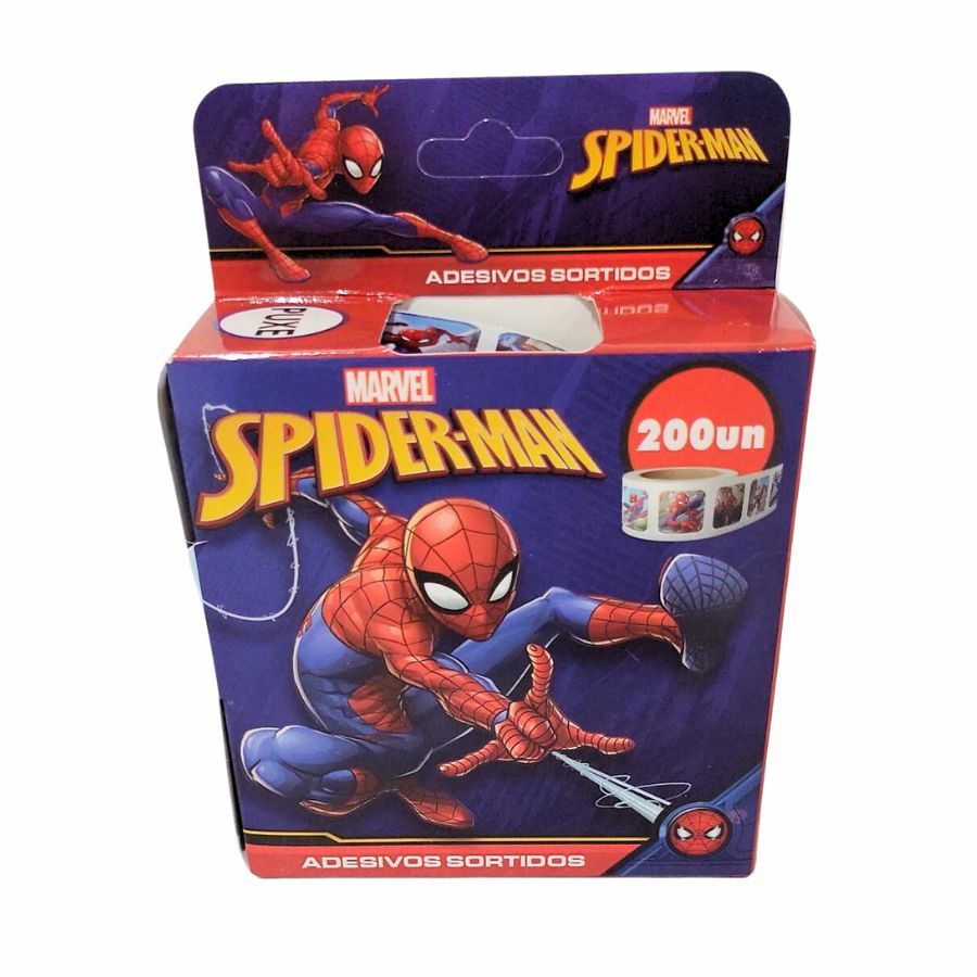 Rolo de Adesivo Spider-Man c/200 Unid VMP 205.54.770
