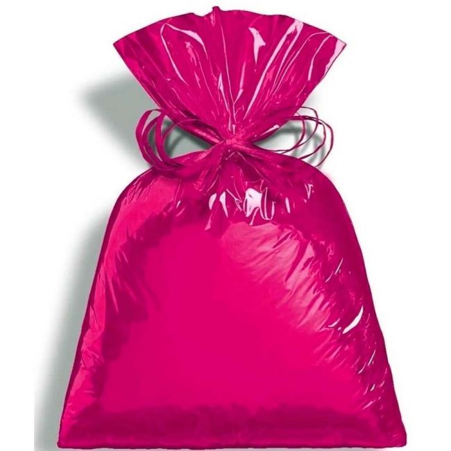 Saco para Presente Metalizado 15 x 22cm Pink Unid VMP
