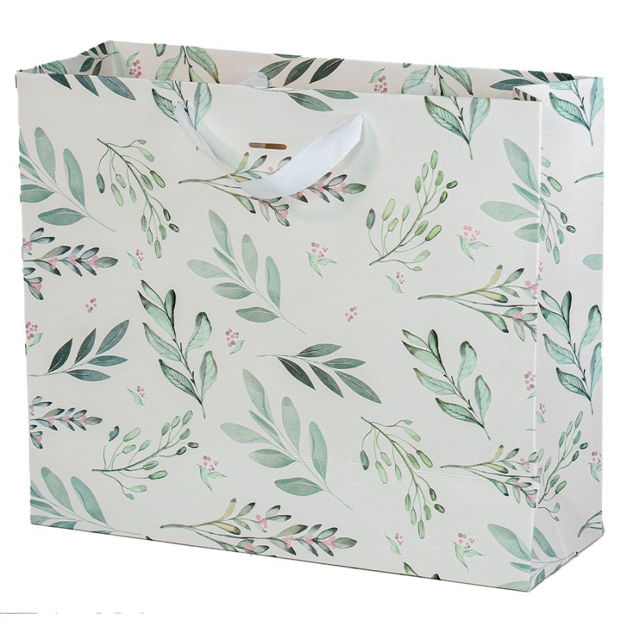 Sacola para Presente Decorada 33 x 13 x 24cm Folhas de Provença Up Box