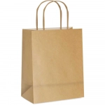 Sacola de Papel para Presente Kraft Natural 19,5 x 26 x 9,5cm Pct c/50 Unid Cromus