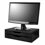 Suporte para Monitor com 2 Gavetas Madeira Preto Souza 3346