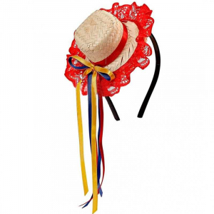 Tiara Junino 12cm Chapeu Boneca Br Festa 