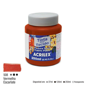 Tinta para Tecido Fosca 250ml Acrilex