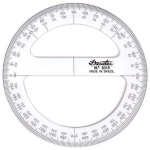 Transferidor Acrílico 360° 10cm Trident 8310